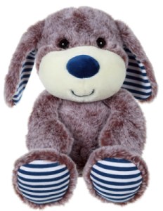 Peluche Chien Marron Les Marinières - 24 cm